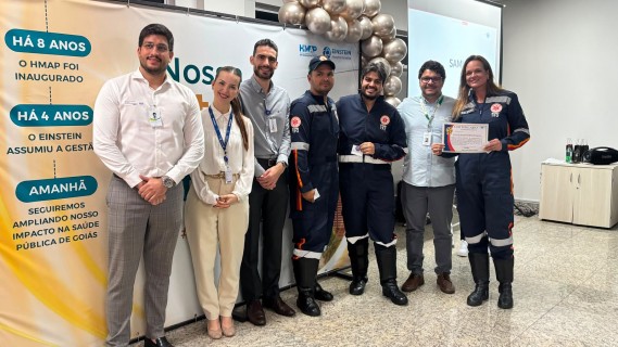 Hospital Municipal de Aparecida homenageia profissionais do Supra, serviço que já ajudou a salvar 420 vidas em casos de infarto.
